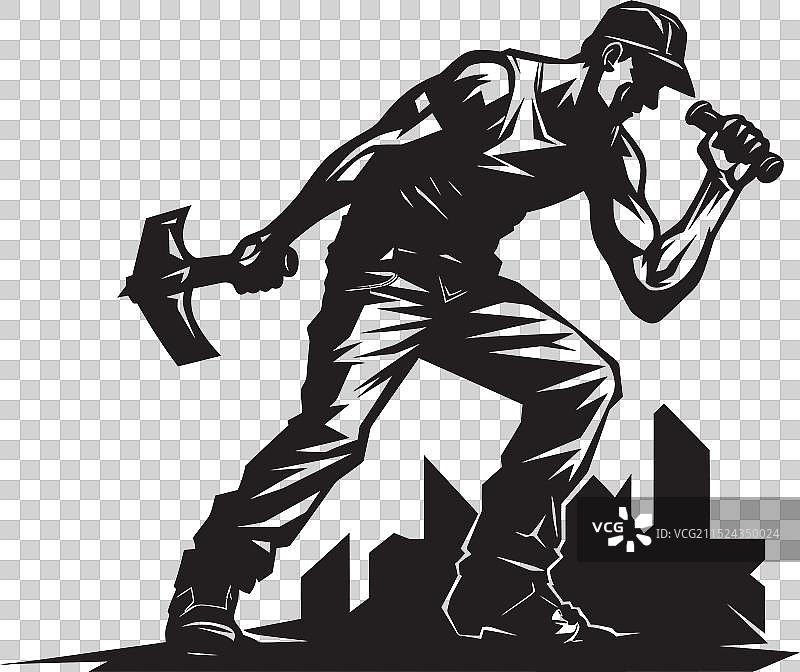 使用锤子图标的木槌工匠图片素材