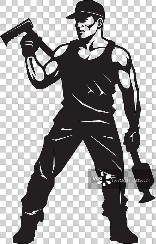 使用锤子图标的木槌工匠图片素材