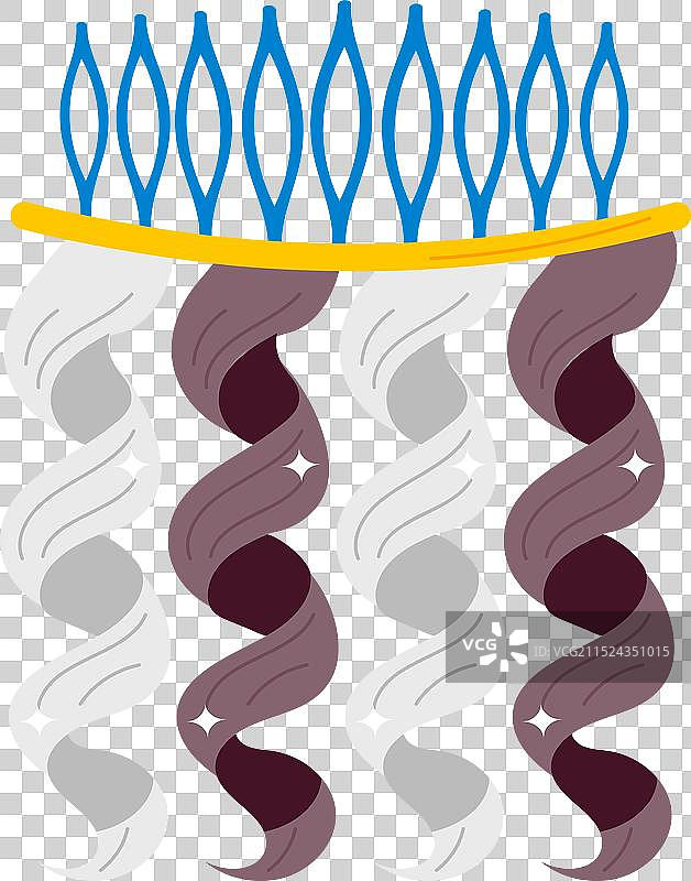 扁平风格接发贴纸图片素材