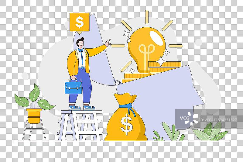 赚钱的想法创新和创造力图片素材