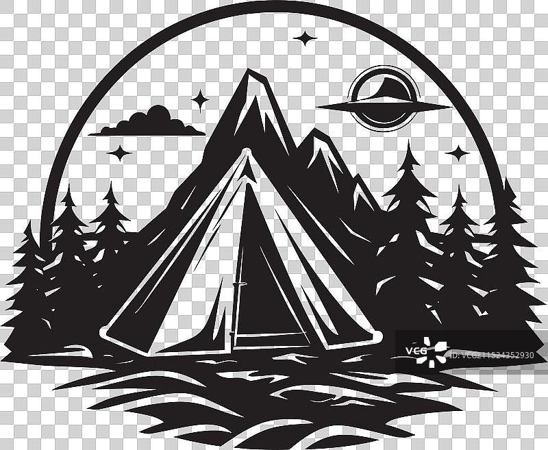 露营和驮马：探索小径图片素材