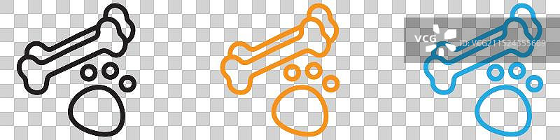 用于Web App UI的狗骨头图标logo合集图片素材