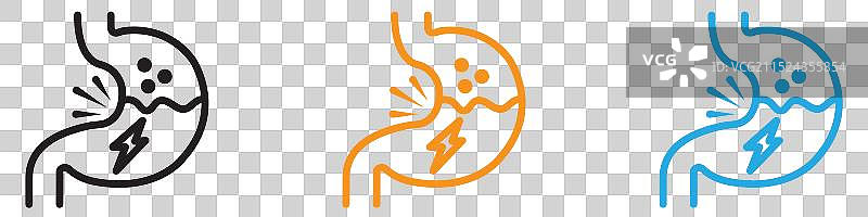 用于Web应用程序的消化不良图标Logo合集图片素材