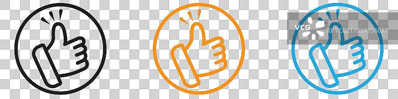 Web应用UI点赞图标Logo合集图片素材