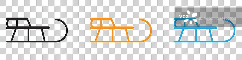 用于Web App UI的雪橇图标Logo合集图片素材