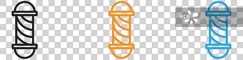 理发店标志图标合集（Web应用）图片素材