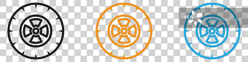 用于Web App UI的车轮图标Logo集图片素材