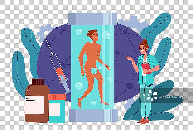 医学中的生物实验（男女）图片素材