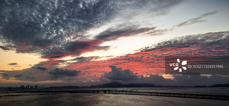 珠海金湾 日出之前图片素材