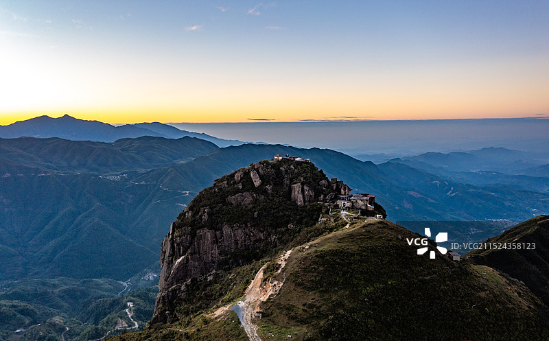 航拍湖南郴州临武县金仙寨日出风光图片素材