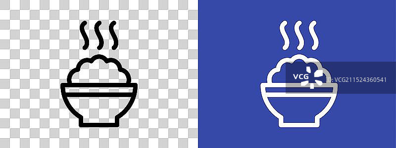 热餐标志轮廓集图片素材