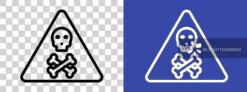 有毒产品标识轮廓图片素材