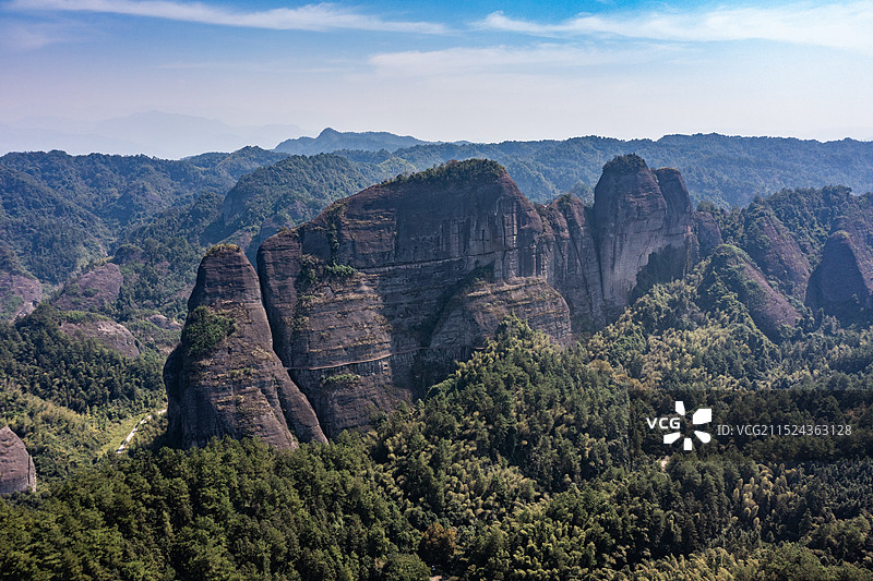 航拍湖南邵阳新宁崀山风光图片素材