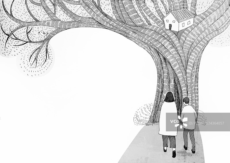 倾听呵护静待花开教育亲子图片素材