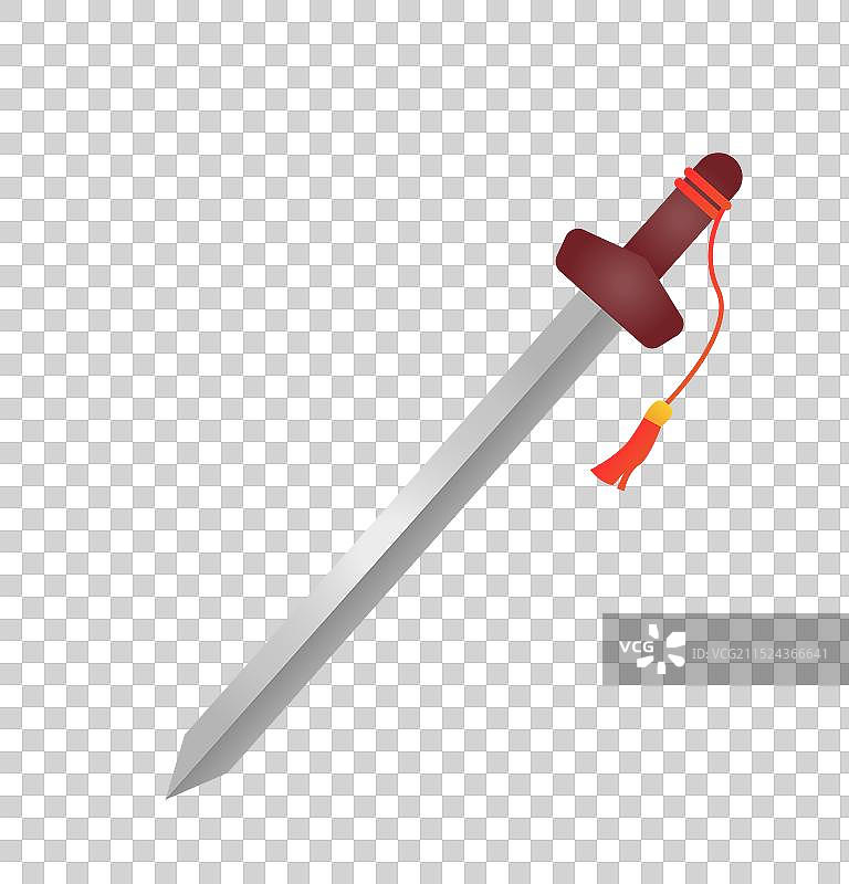 中国传统武器 剑 插画元素图片素材