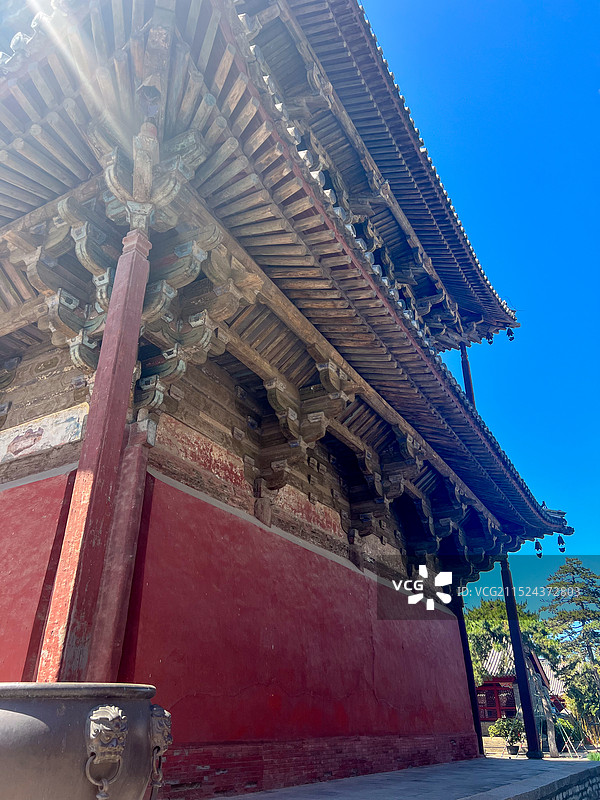 天津蓟县独乐寺 八大辽构图片素材