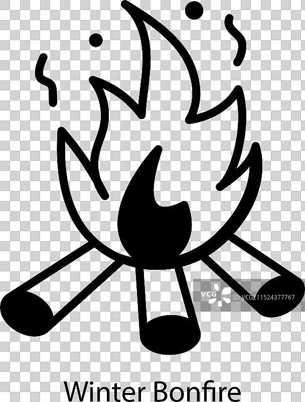 冬季篝火图片素材