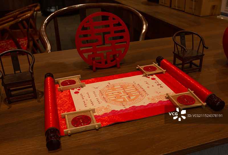 婚礼卷轴物品图片素材