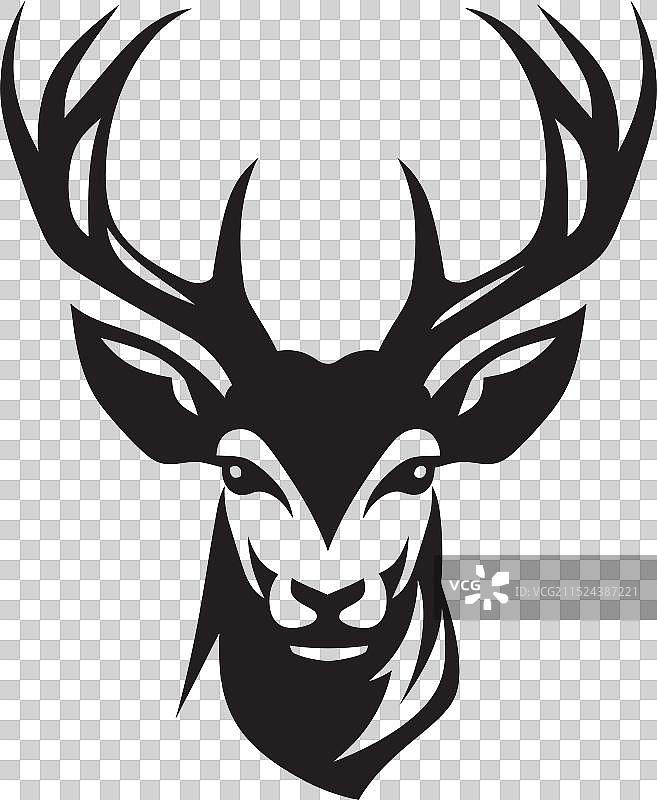 美洲白尾鹿标志图片素材