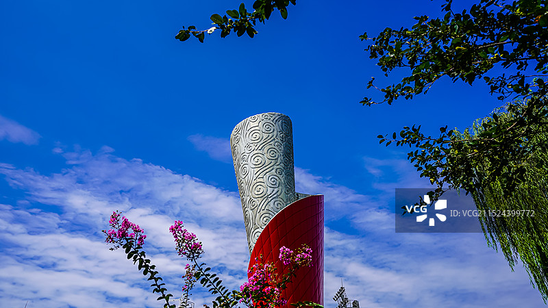 北京奥林匹克广场巨型火炬图片素材