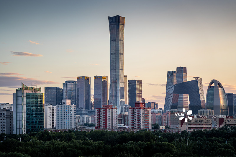 北京国贸夜景图片素材