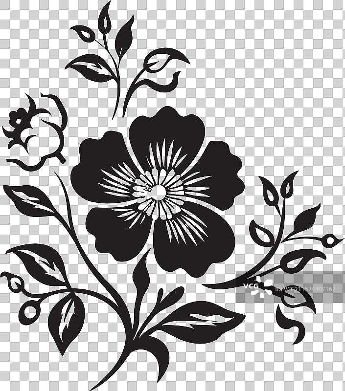 鲜艳的花朵数字花园图片素材