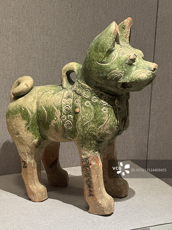 河南省博物院的陶狗图片素材
