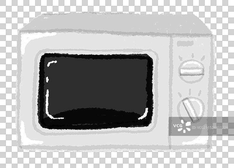 手绘微波炉小家电插画元素图片素材