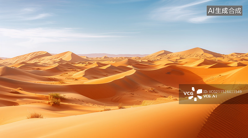 【AI数字艺术】撒哈拉沙漠的沙丘图片素材