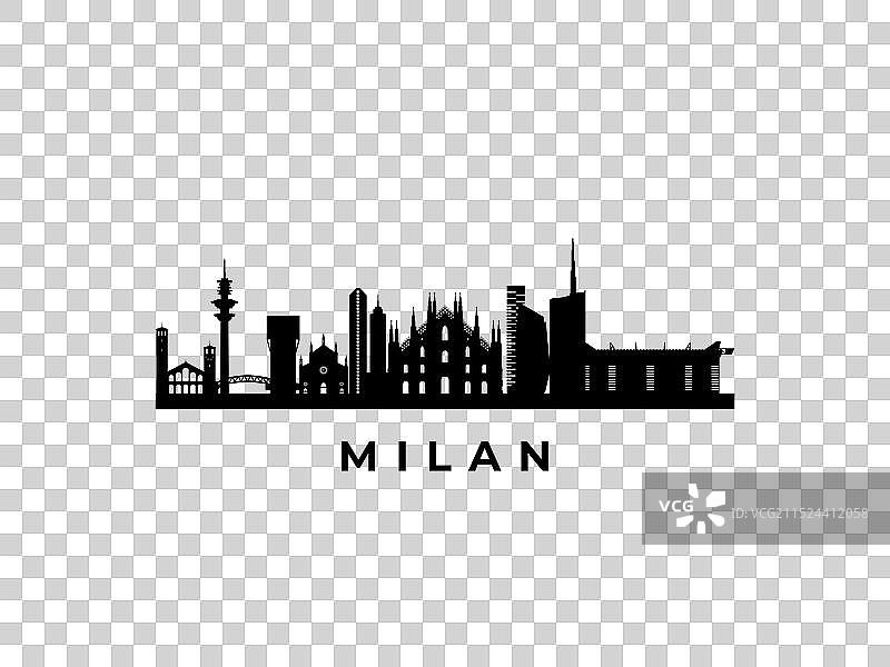 米兰天际线旅游著名地标图片素材