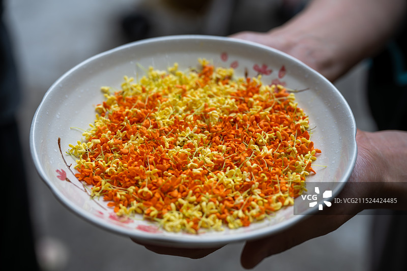 桂花糕原料 桂花图片素材