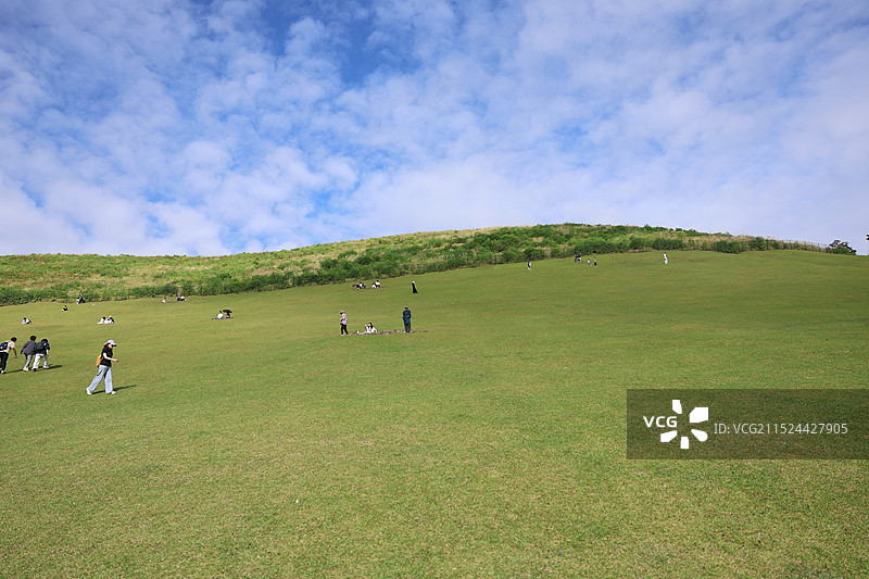 日本奈良，若草山图片素材