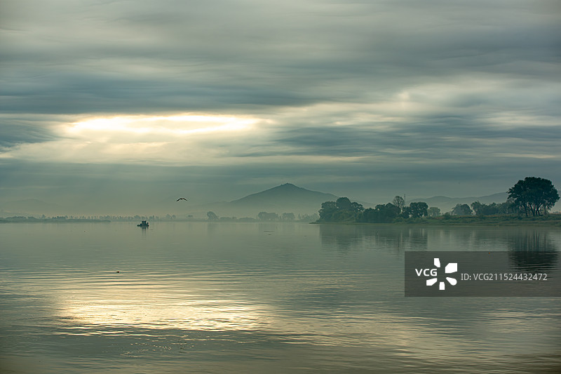 鸭绿江江景图片素材