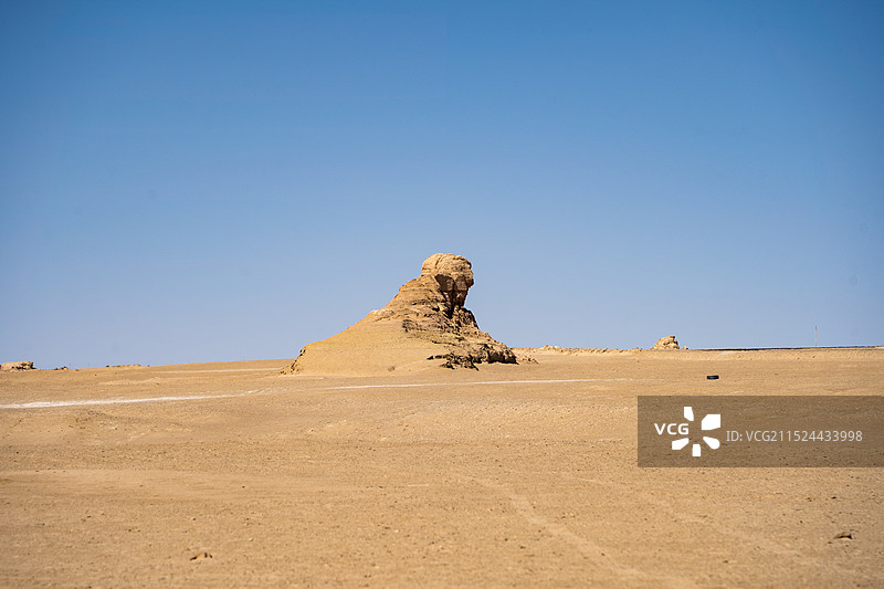 雅丹地貌--人面狮身像图片素材