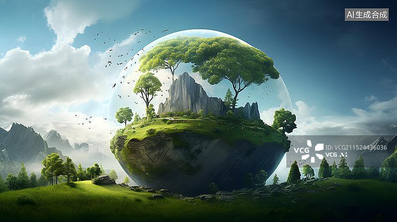 【AI数字艺术】保护地球，环保，地球日图片素材
