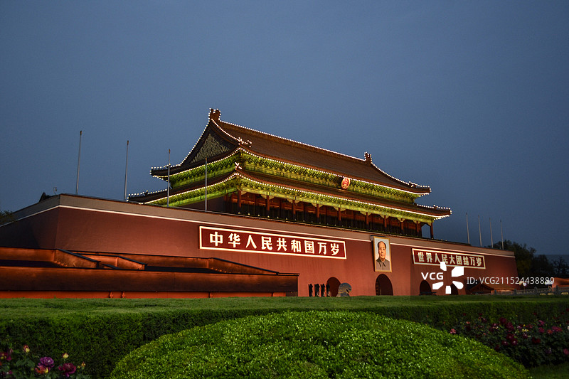 北京 天安门夜景图片素材