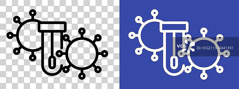 PCR检测图标标志轮廓图片素材