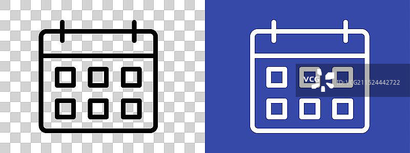 日历图标标志轮廓集图片素材