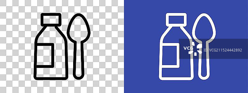 止咳糖浆图标标志轮廓图片素材