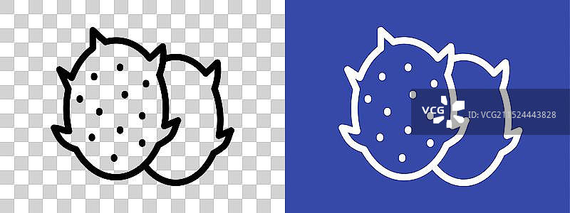 火龙果图标logo标志轮廓图片素材