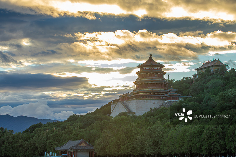 颐和园佛香阁,戏剧性的景观图片素材
