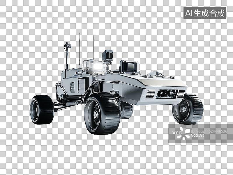 【AI数字艺术】月球车3D渲染装饰免抠元素图片素材