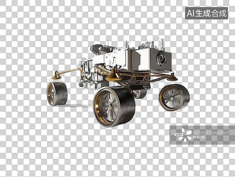 【AI数字艺术】月球车3D渲染装饰免抠元素图片素材