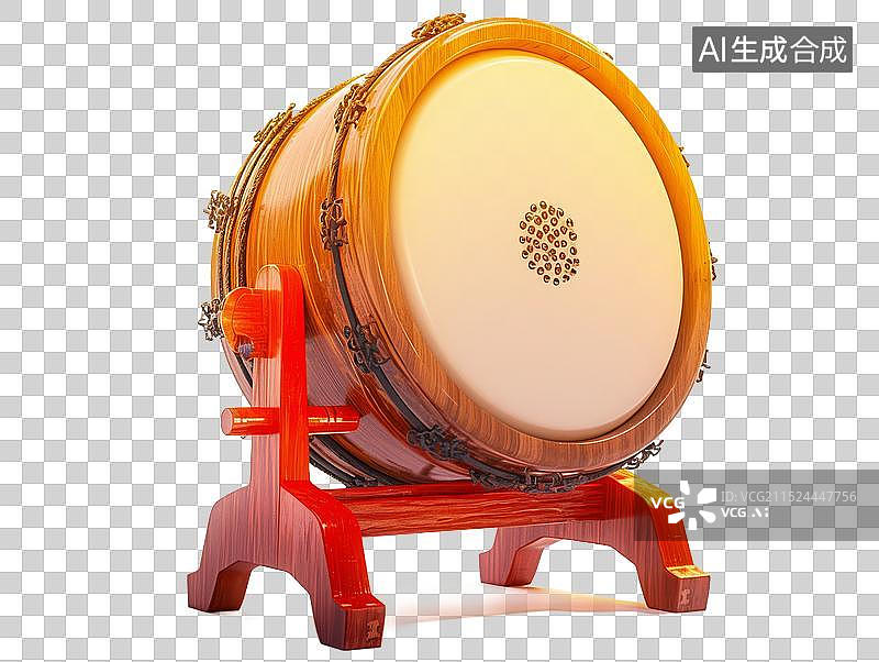 【AI数字艺术】中国鼓3D渲染节日装饰免抠元素图片素材