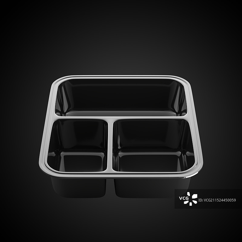 有着黑色底部的外卖快餐包装盒图片素材