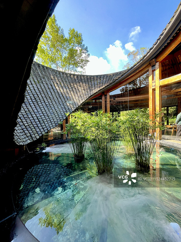 成都市崇州道明竹艺村竹里图片素材