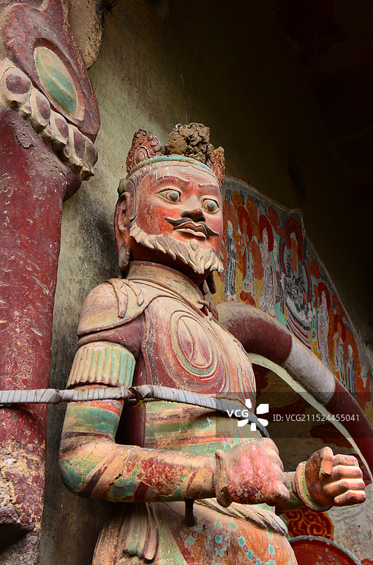 甘肃省天水市麦积区麦积山石窟图片素材