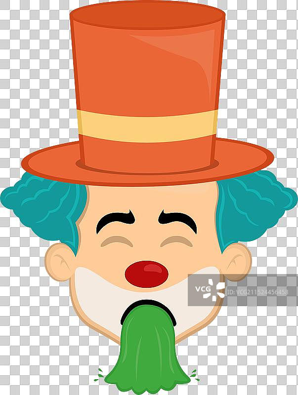 小丑绿色呕吐物图片素材