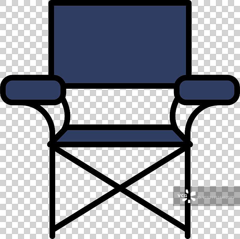 线条风格的露营椅图标图片素材