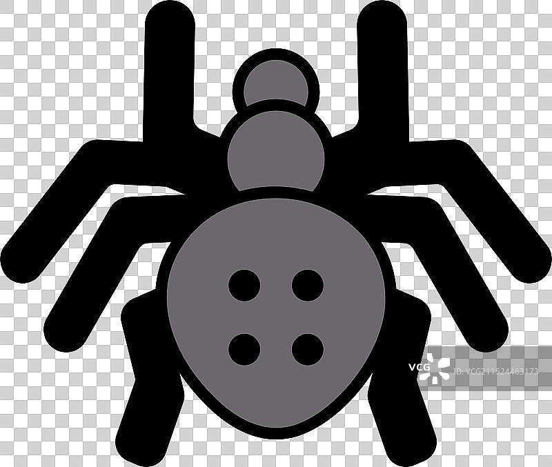 线条图标风格的万圣节蜘蛛图片素材